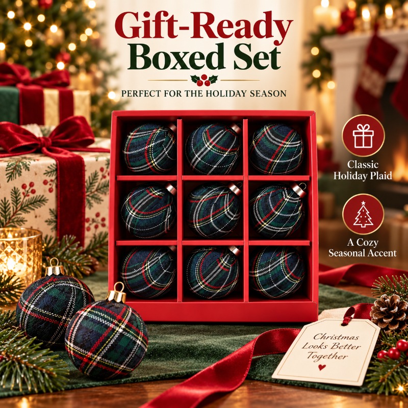 Gift Box Wrap Set - مجموعة من 9 قطع من زينة