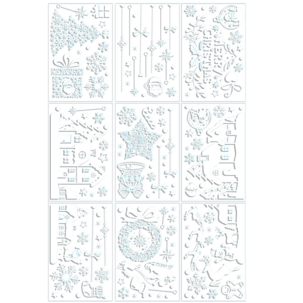 Snowflake Window Decal - ملصقات زينة كبيرة لعيد الميلاد، تتكون