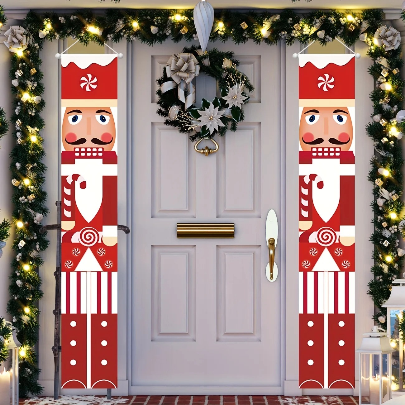 Nutcracker Figurine - مجموعة لافتات عيد الميلاد بطباعة جندي