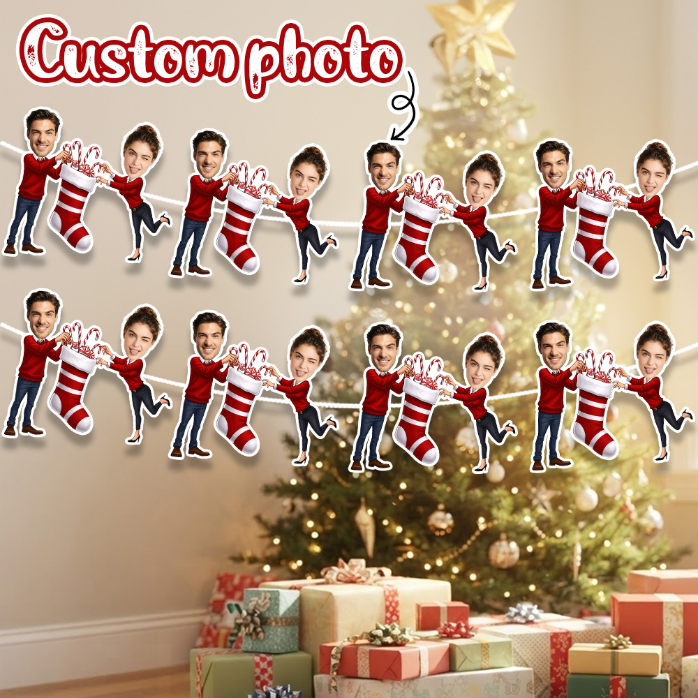 Christmas Stocking Hanging - 8/16/24 قطعة من جوارب عيد الميلاد