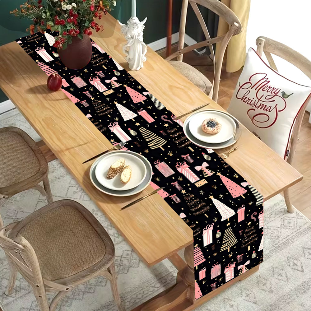 مفرش طاولة عيد الميلاد باللون  - مراجعة Christmas Table Runner وسعره