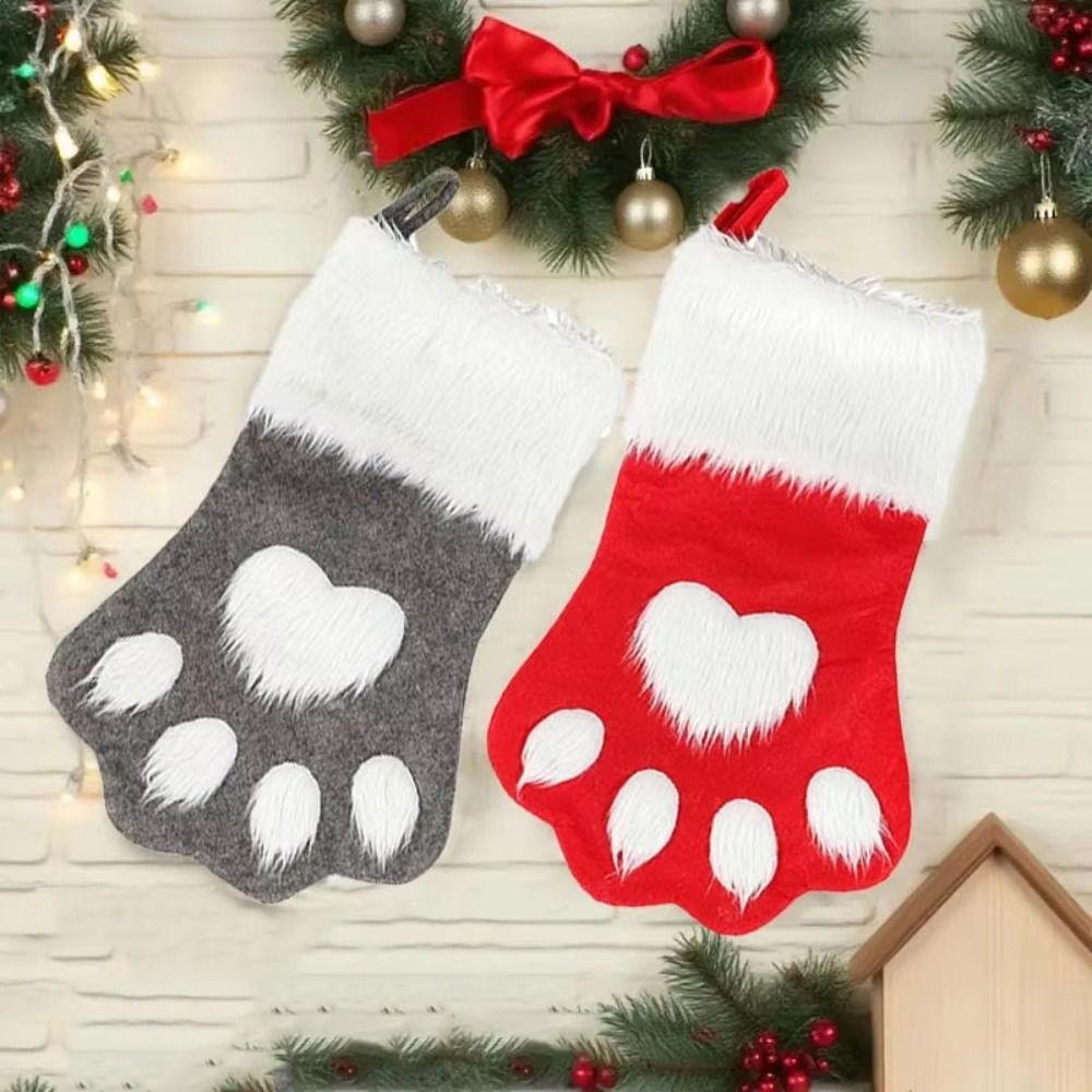 1/3/5/10 قطع من أكياس الهدايا  - مراجعة Christmas Stocking Hanging وسعره