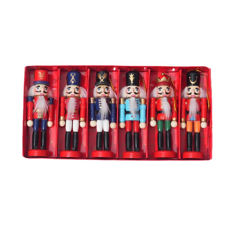 6 قطع من دمى كسارة البندق الخش - مراجعة Nutcracker Figurine وسعره