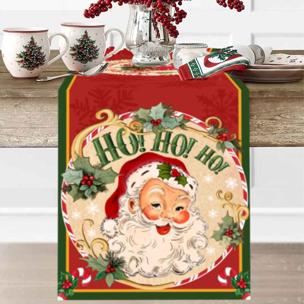 عيد الميلاد سانتا كلوز البوليس - مراجعة Christmas Table Runner وسعره