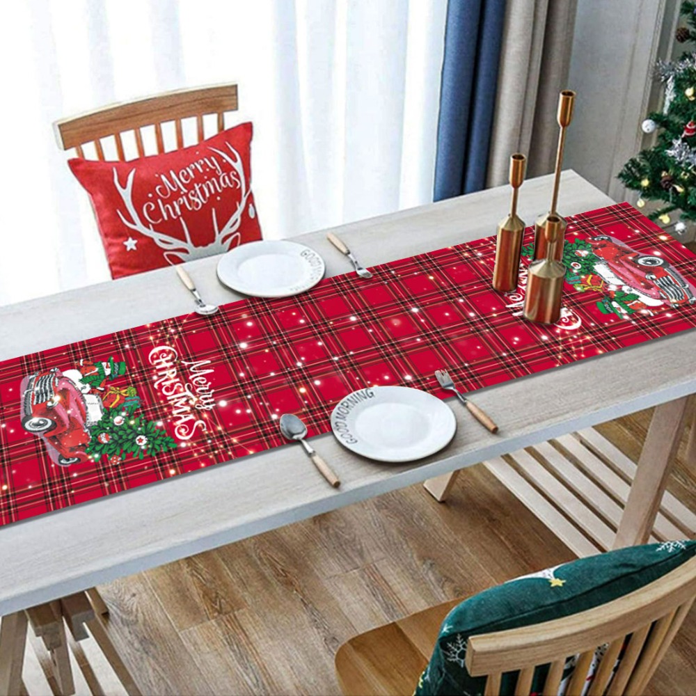 مفرش طاولة بتصميمات عيد الميلا - مراجعة Christmas Table Runner وسعره