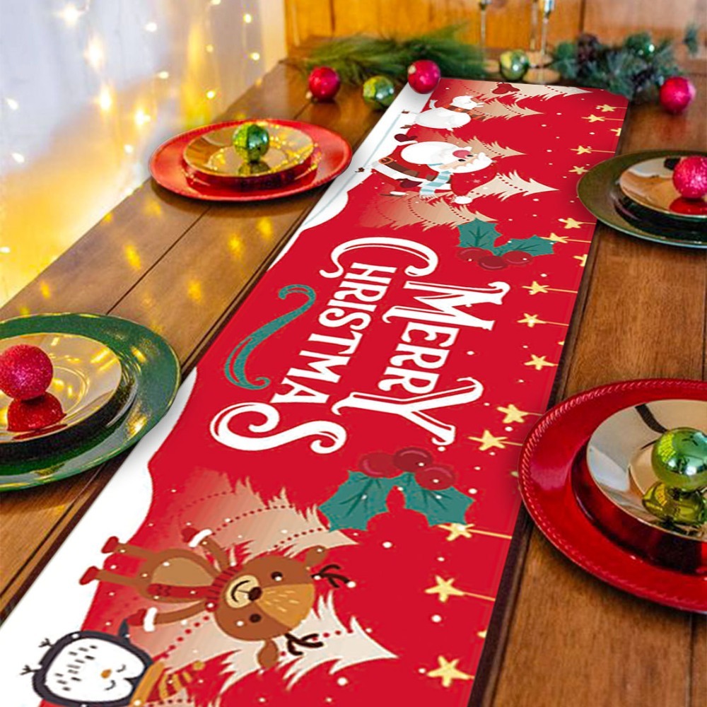 مفرش طاولة بتصميمات عيد الميلا - مراجعة Christmas Table Runner وسعره