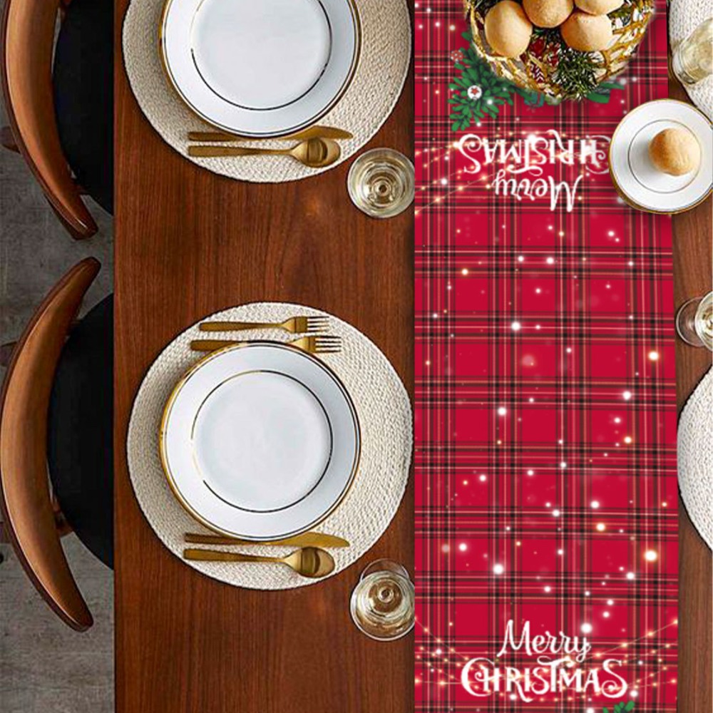 مفرش طاولة بتصميمات عيد الميلا - مراجعة Christmas Table Runner وسعره