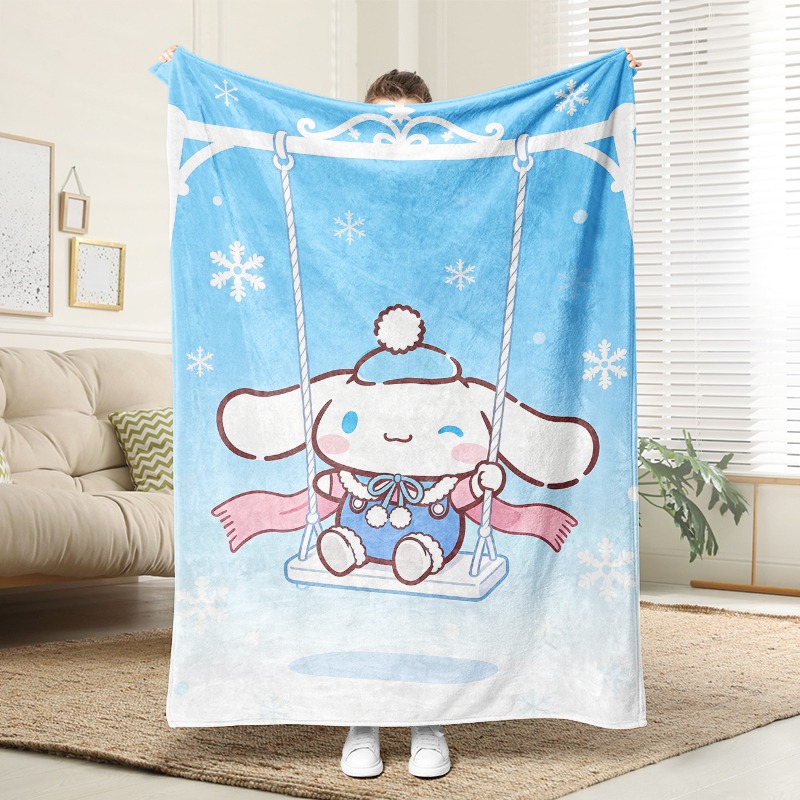 بطانية سانريو سينامورول الشتوي - مراجعة Christmas Throw Blanket وسعره