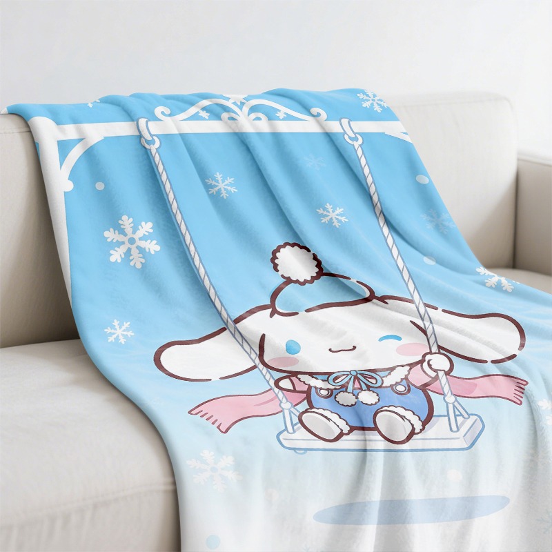 بطانية سانريو سينامورول الشتوي - مراجعة Christmas Throw Blanket وسعره