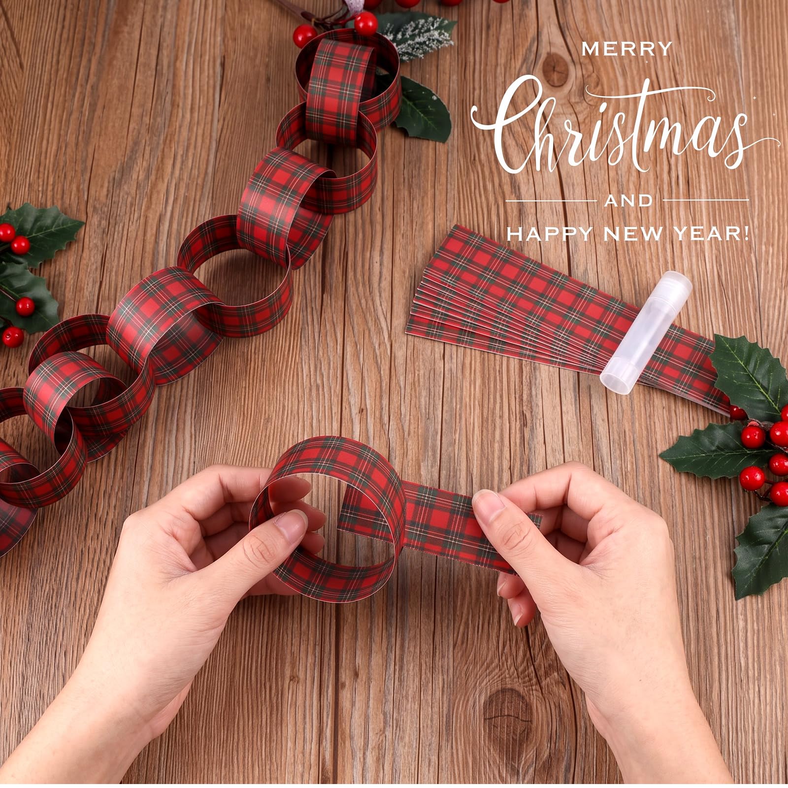 سلسلة زينة ورقية بنقشة مربعات  - مراجعة Christmas Throw Blanket وسعره