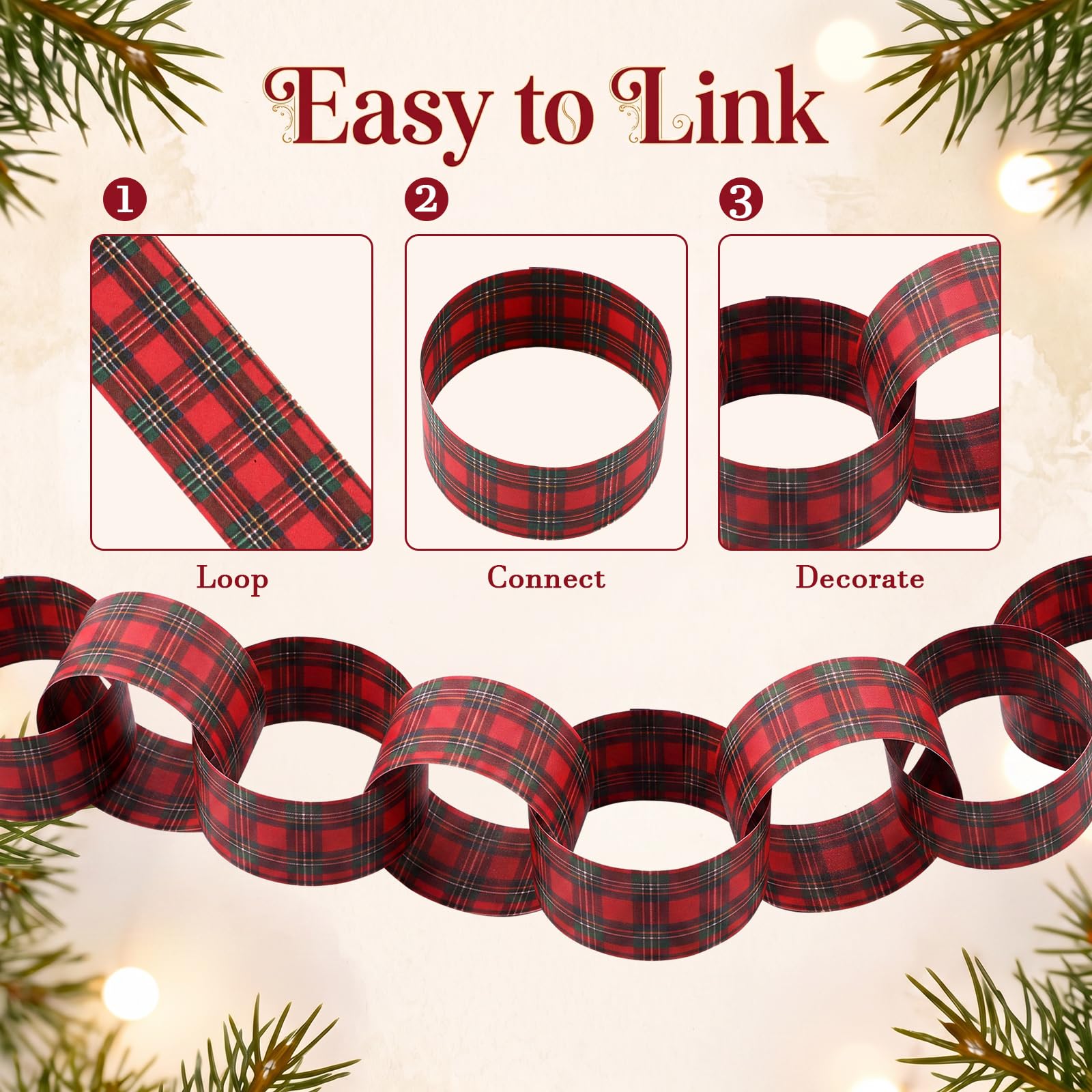 سلسلة زينة ورقية بنقشة مربعات  - مراجعة Christmas Throw Blanket وسعره
