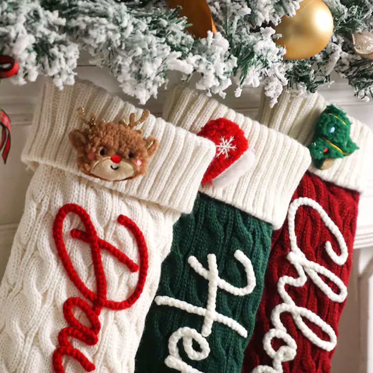 جوارب زينة عيد الميلاد، مزينة  - مراجعة Christmas Stocking Hanging وسعره